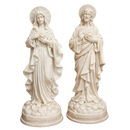 Imagens Sagrado Coração de Jesus e Maria em Resina 20cm - Decoração com Fé®