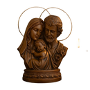 Imagem Busto Sagrada Família com Auréola 24cm  - Decoração com Fé®