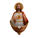Porta Água Benta Sagrado Coração de Jesus em Resina®