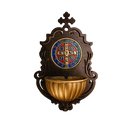 Porta Água Benta Medalha de São Bento em Bronze®