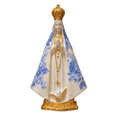 Imagem Nossa Senhora Aparecida Decoupage Azul 15cm - Decoração com Fé®