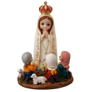 Imagem Nossa Senhora de Fátima e Pastorinhos em Resina 15cm - Pequenos Anjos®