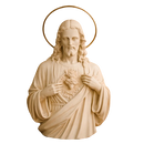 Imagem Busto Sagrado Coração de Jesus 20cm Marfim C/ Auréola - Decoração com Fé®
