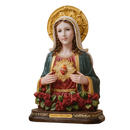Imagem Busto Sagrado Coração de Maria 25cm Resina - Decoração com Fé®