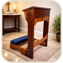 Genuflexório Dobrável em Madeira Cedrinho com Gaveta®
