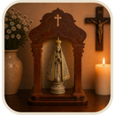 Kit Capela + Imagem Nossa Senhora Aparecida Marmorizado 15cm®
