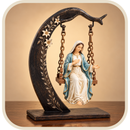 Ornamento de Balanço Virgem Maria 22cm®