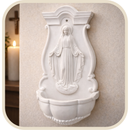 Porta Água Benta Nossa Senhora das Graças em Pó de Mármore®