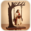 Ornamento de Balanço Jesus Cristo Lendo a Bíblia 22cm®