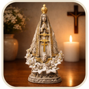 Imagem Nossa Senhora Aparecida Marmorizada 21cm - Decoração com Fé®