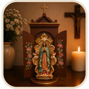 Kit Capela + Imagem Nossa Senhora de Guadalupe em Resina 20cm®