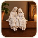 Imagem Jesus e Maria Mãos Dadas 15cm - Borda Santa®