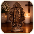 Imagem Nossa Senhora de Guadalupe 20cm em Resina Cor Madeira - Decoração com Fé®