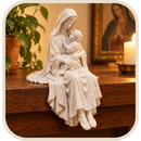 Imagem Nossa Senhora e Menino Jesus 15cm - Borda Santa ®