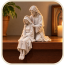 Imagem Jesus Abençoando Maria 15cm - Borda Santa ®