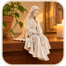 Imagem Nossa Senhora com Rosário 15cm - Borda Santa ®