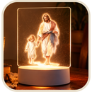 Luminária Jesus Cristo e Anjinho - Lumifé®