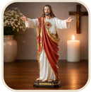 Imagem Sagrado Coração de Jesus de Braços Abertos em Resina 40cm - Decoração com Fé®
