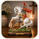 Imagem São Jorge em Resina 20cm - Decoração com Fé®