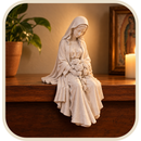 Imagem Nossa Senhora com Rosas 15cm - Borda Santa ®