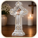 Crucifixo de Mesa Sagrada Família 45cm em Resina®