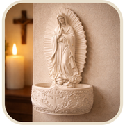Porta Água Benta Nossa Senhora de Guadalupe Detalhado