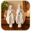 Imagem Jesus Cristo e Virgem Maria 15cm - Borda Santa ®
