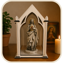 Kit Capela com Acrílico e Sagrado Coração de Jesus Marmorizado 32cm®