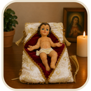 Imagem Menino Jesus na Manjedoura 15cm + Almofada - Decoração com Fé®