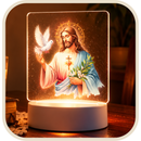 Luminária Jesus Cristo e Espirito Santo - Lumifé®