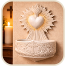 Porta Água Benta Sagrado Coração de Jesus Detalhado®