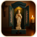 Oratório Jardim da Luz - Azul Barroco  - Imagens de até 30 cm®