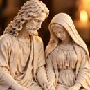Imagem Jesus e Maria Mãos Dadas 15cm - Borda Santa®