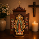Kit Capela + Imagem Nossa Senhora de Guadalupe em Resina 20cm®