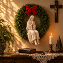 Jesus em Oração com Laço Vermelho 33cm - Santo Floral®