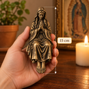 Imagem Virgem Maria Efeito Ouro Envelhecido 15cm - Borda Santa ®