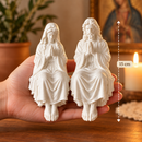 Imagem Jesus Cristo e Virgem Maria 15cm - Borda Santa ®