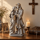 Imagem Sagrada Família Marmorizado 22cm - Decoração com Fé®