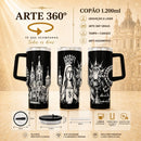 Copo Térmico Nossa Senhora Aparecida com Canudo 1200ml®