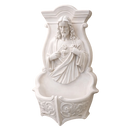 Porta Água Benta Sagrado Coração de Jesus 40cm em Pó de Mármore®