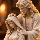 Imagem Jesus Abençoando Maria 15cm - Borda Santa ®