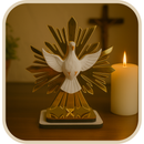 Imagem Divino Espirito de Mesa 17cm- Decoração com Fé®