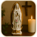 Imagem Nossa Senhora de Guadalupe Floral Rosa 20cm - Decoração com Fé®