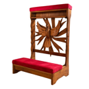 Genuflexório Dobrável em Madeira Maciça Espiríto Santo Esculpido®