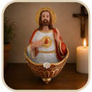Porta Água Benta Sagrado Coração de Jesus em Resina®