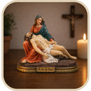 Imagem Nossa Senhora da Pietá 10cm Resina - Decoração com Fé®