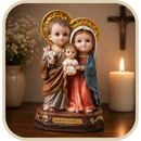 Imagem Sagrada Família em Resina 13cm - Pequenos Anjos®