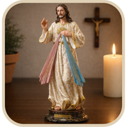 Imagem Jesus Misericordioso 30cm Resina
