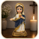 Imagem Sagrado Coração de Maria em Resina 10cm - Pequenos Anjos®