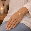 Pulseira Anel com Medalha de Nossa Senhora das Graças e Crucifixo®